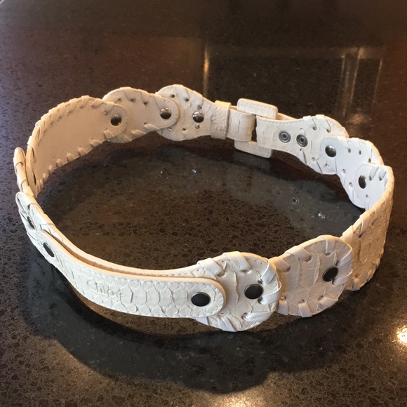 Chloe genuine python Snake whip stitch belt size 75 main image 7